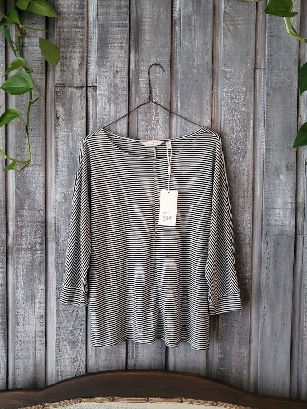 NWT Weekender Max Cocos Striped Top Boat Neck XS